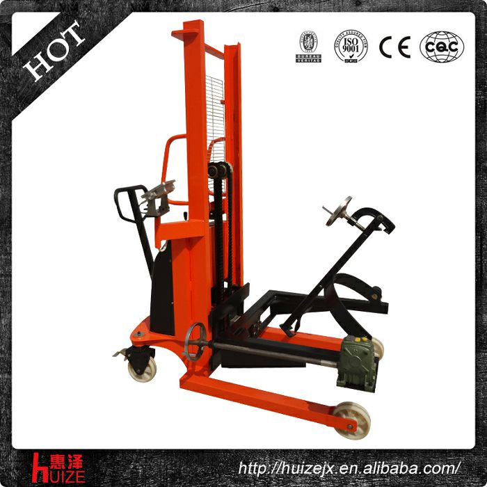 半電動(dòng)稱重油桶車（夾鐵桶，手搖翻轉(zhuǎn)倒料）